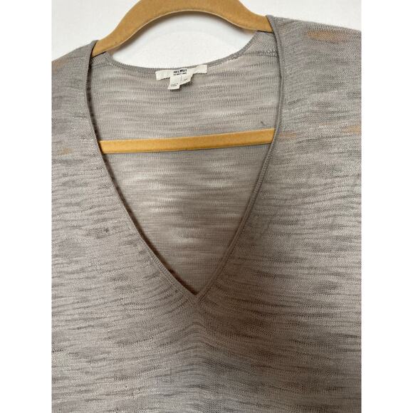 Helmut Lang Assymetric Mesh-Net Top Womens M Wool Alpaca Fairy Grunge Shirt - Picture 2 of 16